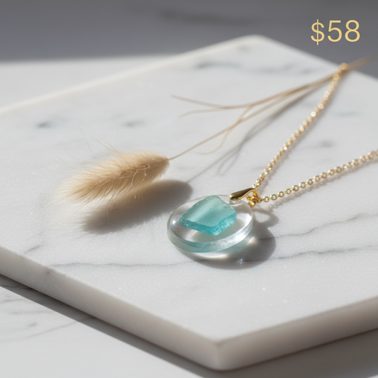 Sea Glass Pendant Necklace by ArtElement