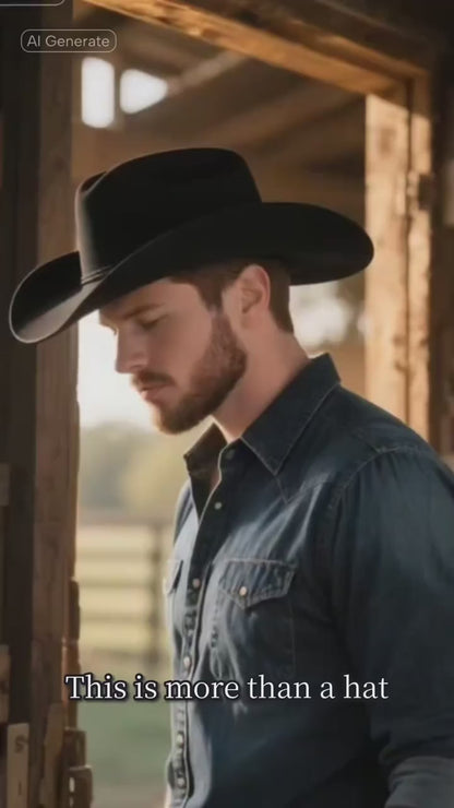 Men's Black Cowboy Hat
