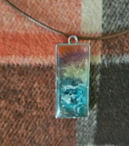 Coastal sunset resin necklaces