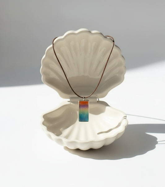 Coastal sunset resin necklaces