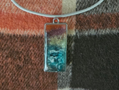 Coastal sunset resin necklaces