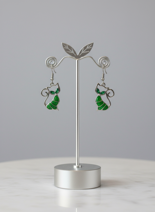 Cat sparkling earrings