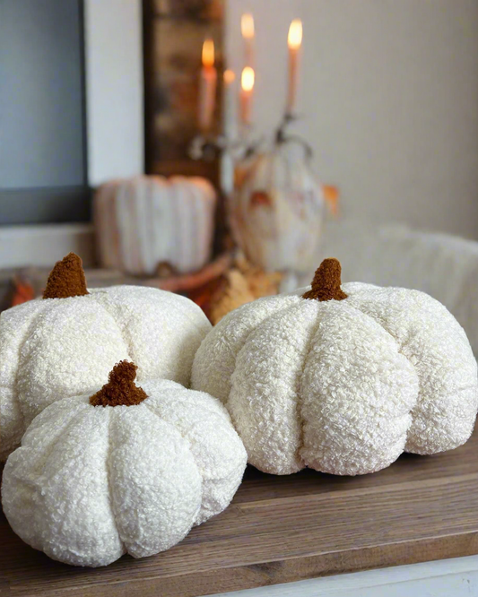 Cozy coastal pumpkin pillows
