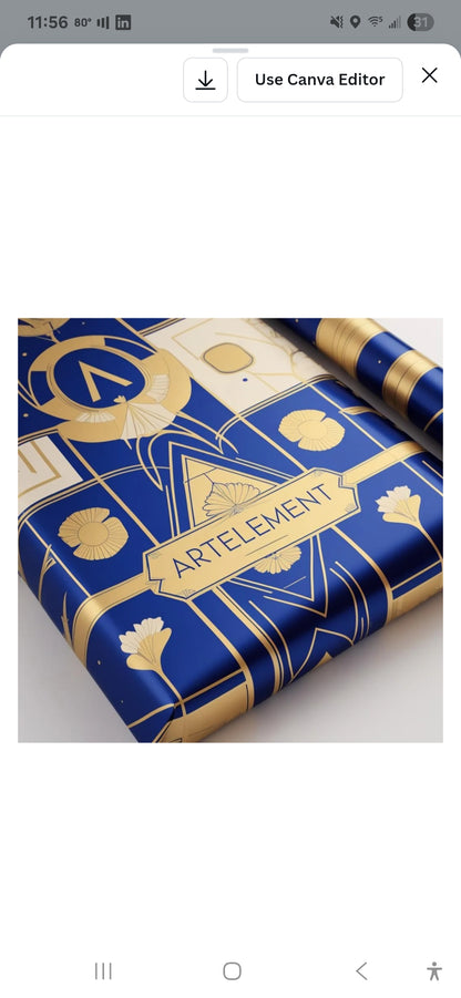 Artelement wrapping paper